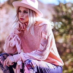 Cozy and Warm Lace Up Sweater